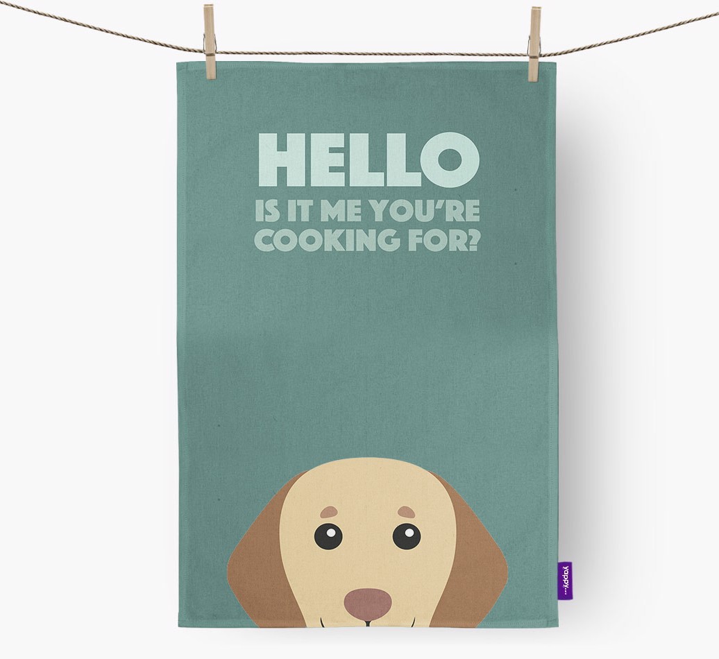 'Cooking For' - Personalized {breedFullName} Dish Towel