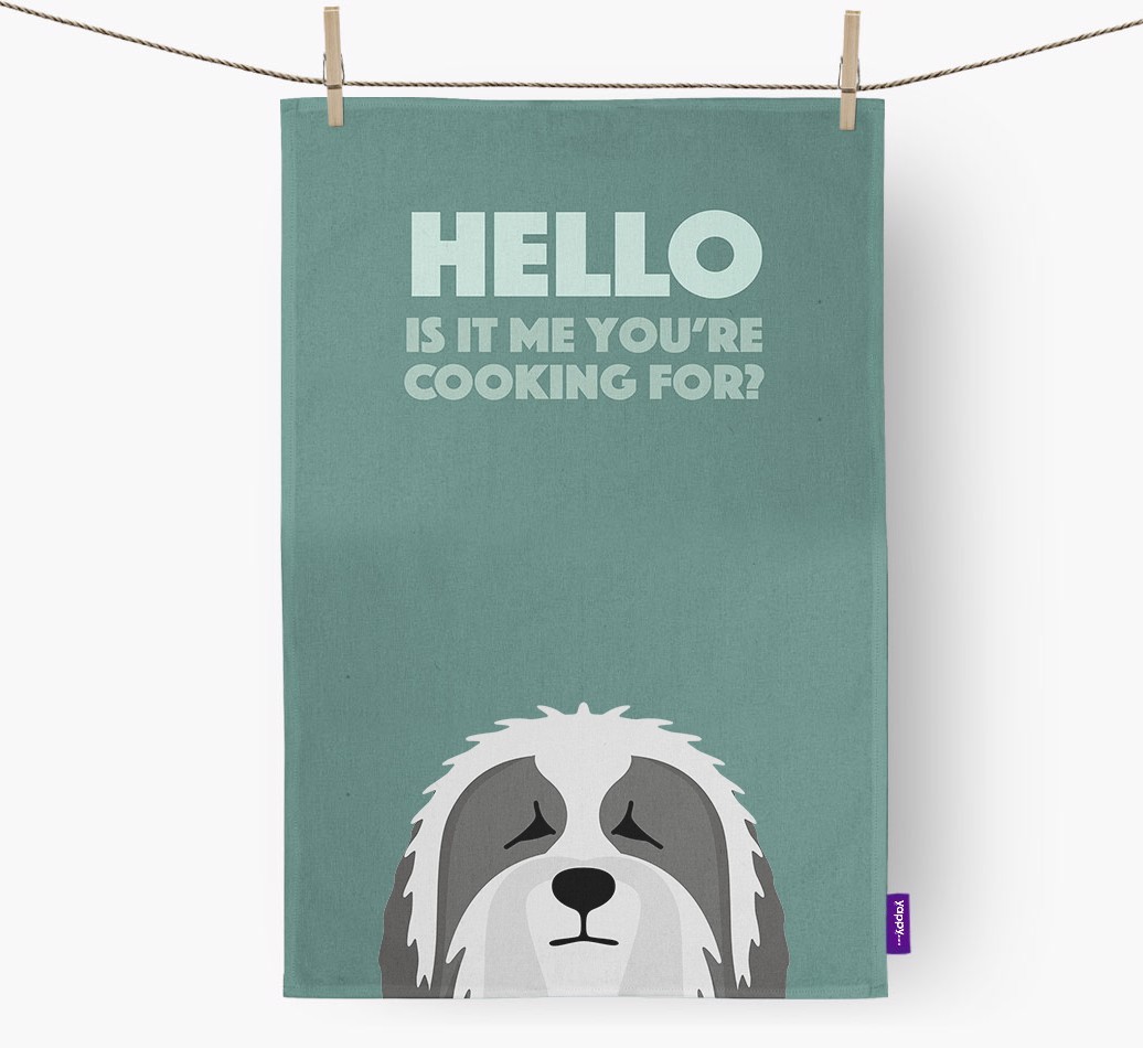 'Cooking For' - Personalised {breedFullName} Tea Towel