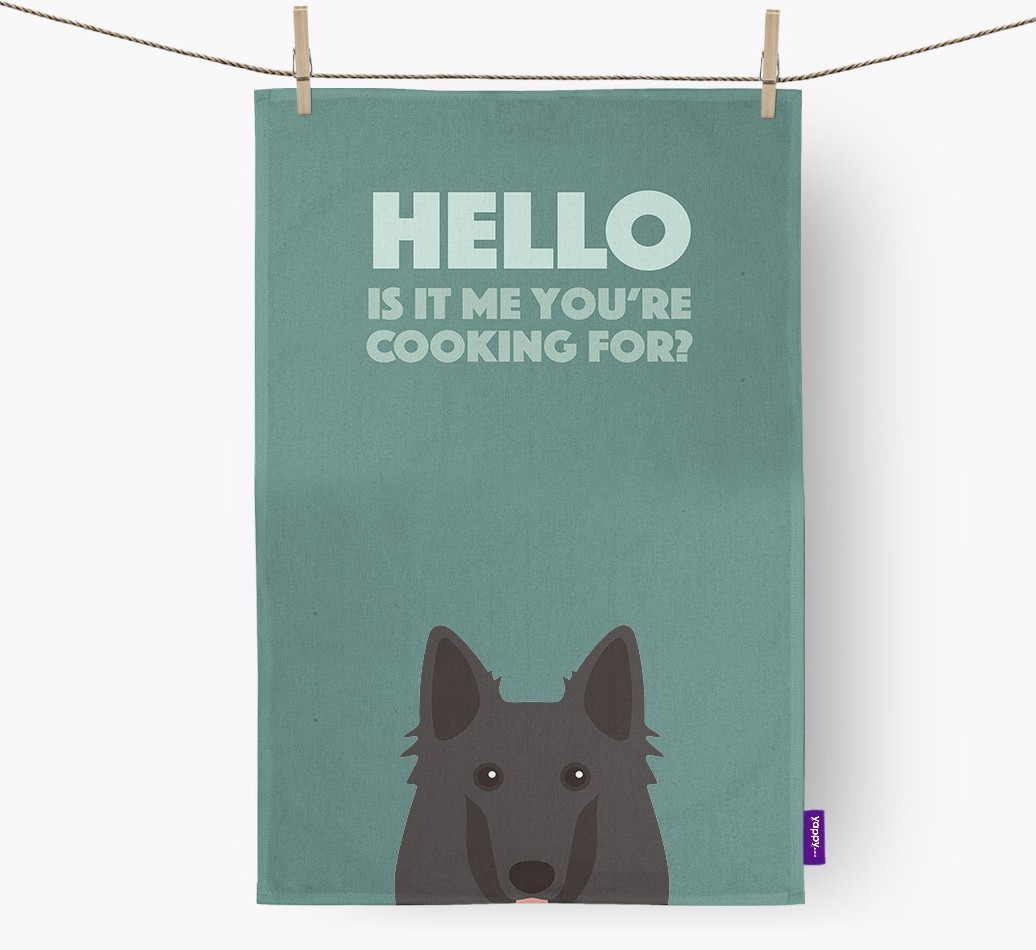 'Cooking For' - Personalised {breedFullName} Tea Towel