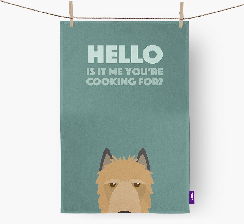 'Cooking For' - Personalised {breedFullName} Tea Towel