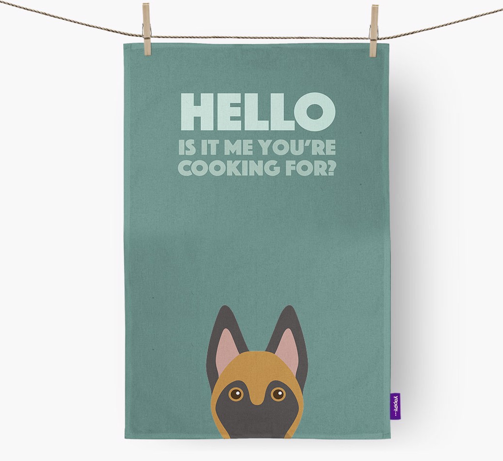 'Cooking For' - Personalized {breedFullName} Dish Towel