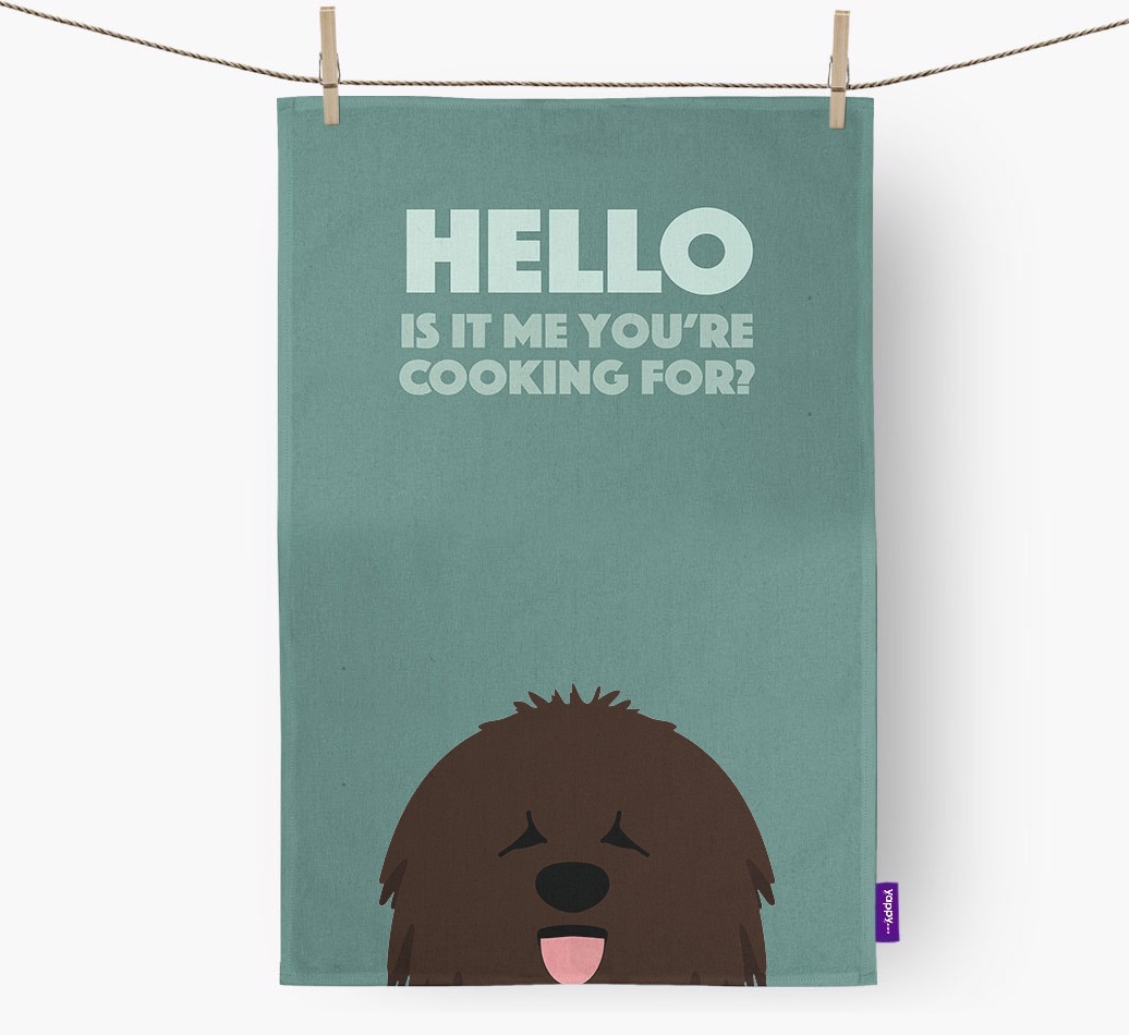 'Cooking For' - Personalised {breedFullName} Tea Towel