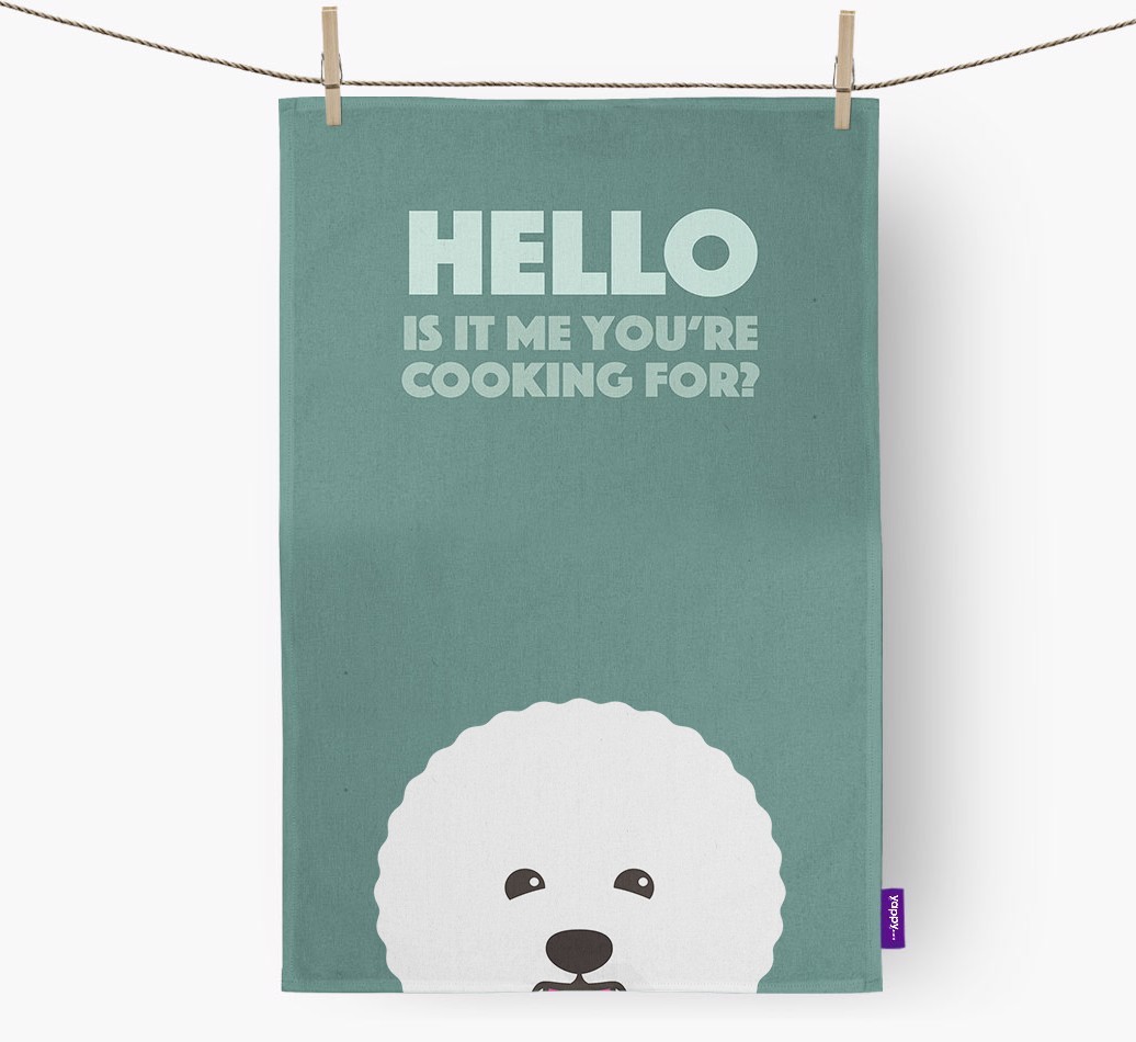'Cooking For' - Personalised {breedFullName} Tea Towel