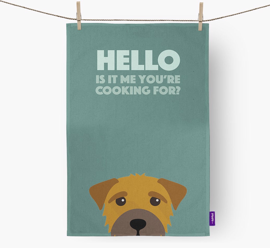 'Cooking For' - Personalised {breedFullName} Tea Towel