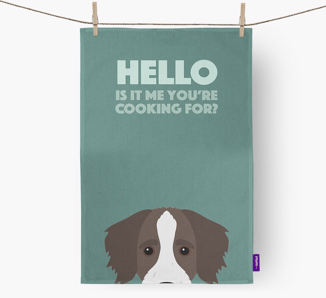 'Cooking For' - Personalised {breedFullName} Tea Towel