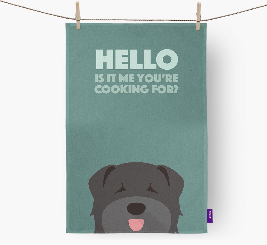'Cooking For' - Personalised {breedFullName} Tea Towel