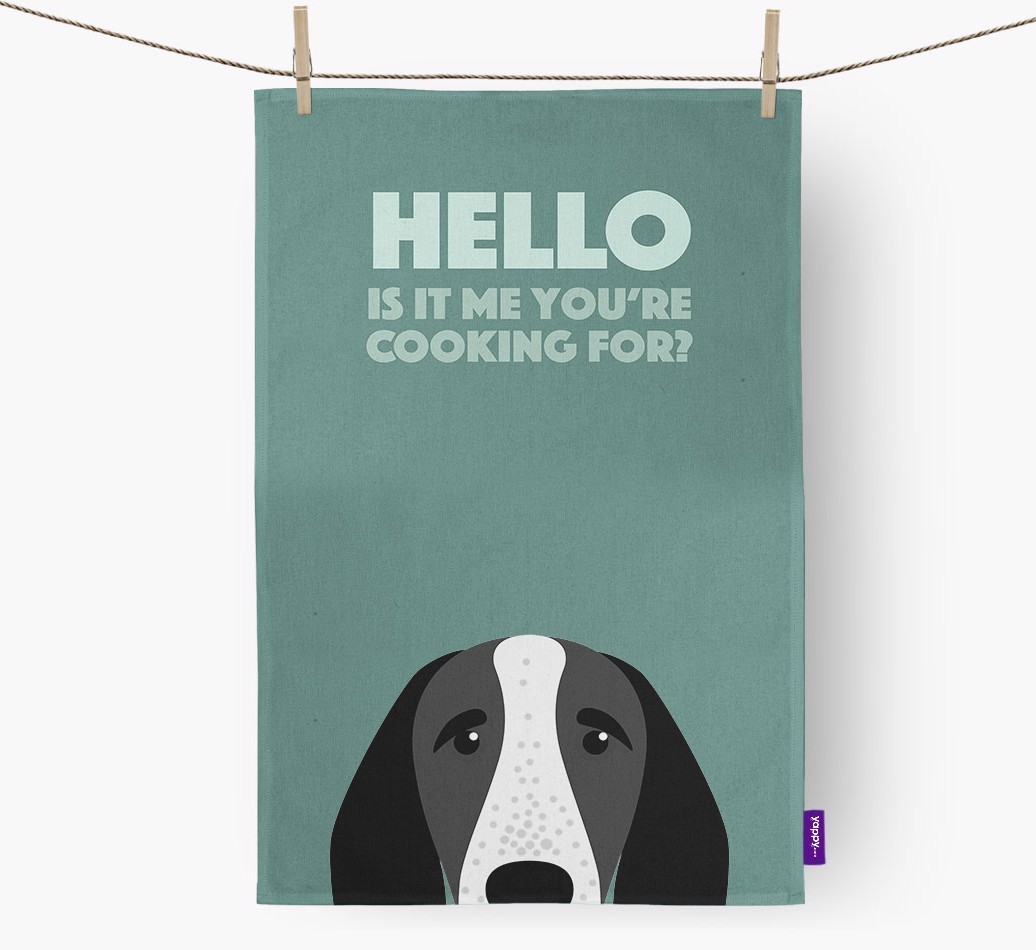 'Cooking For' - Personalised {breedFullName} Tea Towel