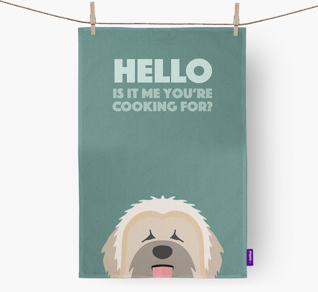 'Cooking For' - Personalized {breedFullName} Dish Towel