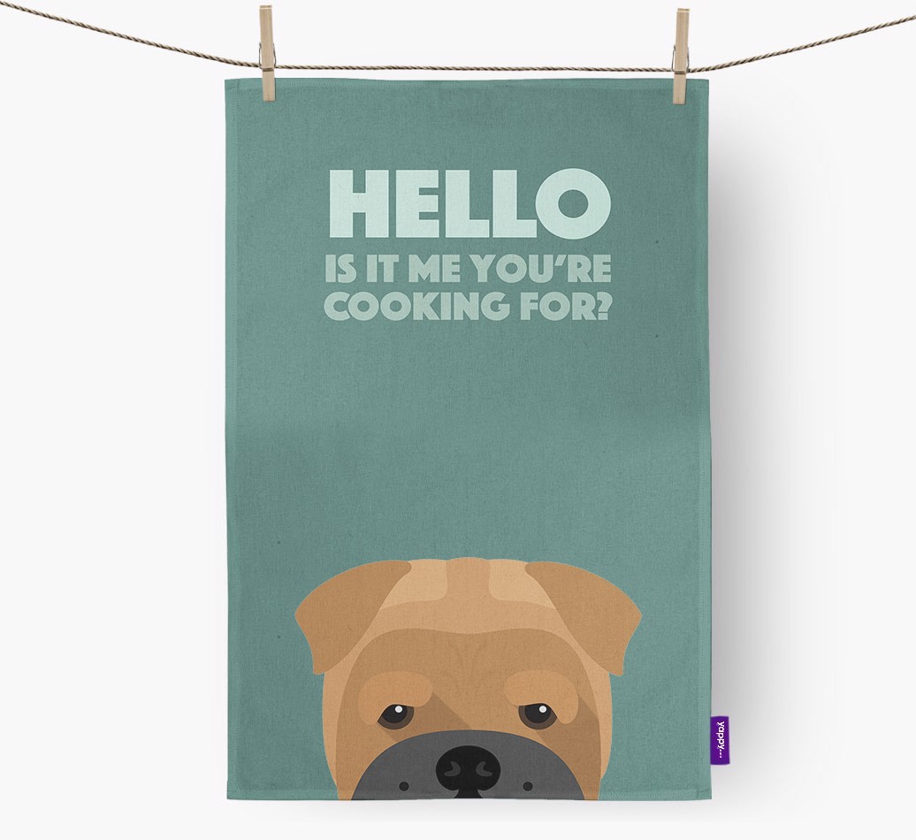'Cooking For' - Personalized {breedFullName} Dish Towel