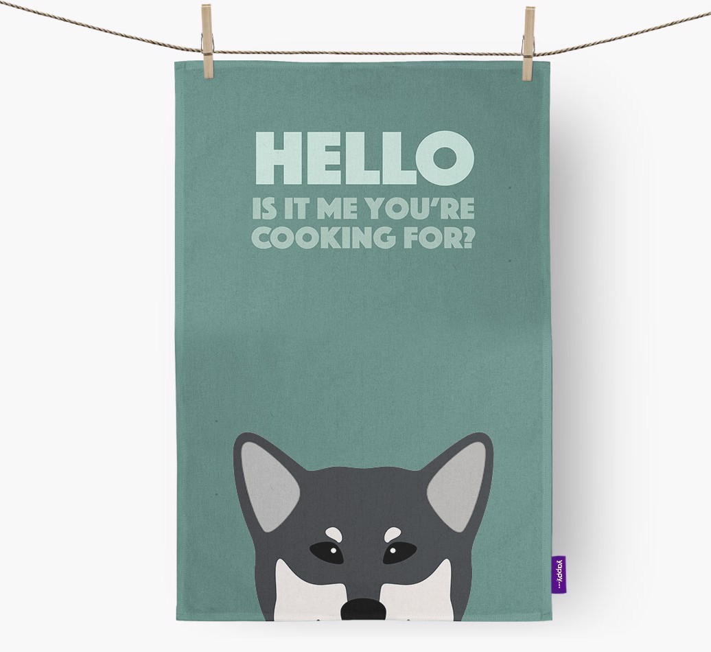 'Cooking For' - Personalised {breedFullName} Tea Towel