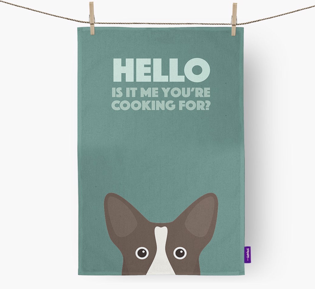 'Cooking For' - Personalized {breedFullName} Dish Towel