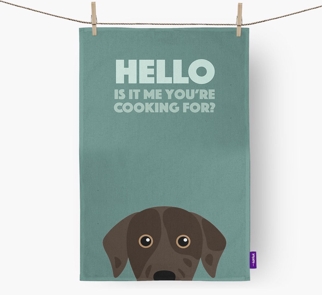 'Cooking For' - Personalised {breedFullName} Tea Towel