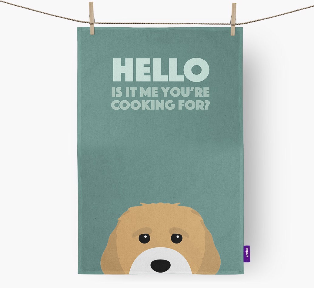 'Cooking For' - Personalised {breedFullName} Tea Towel