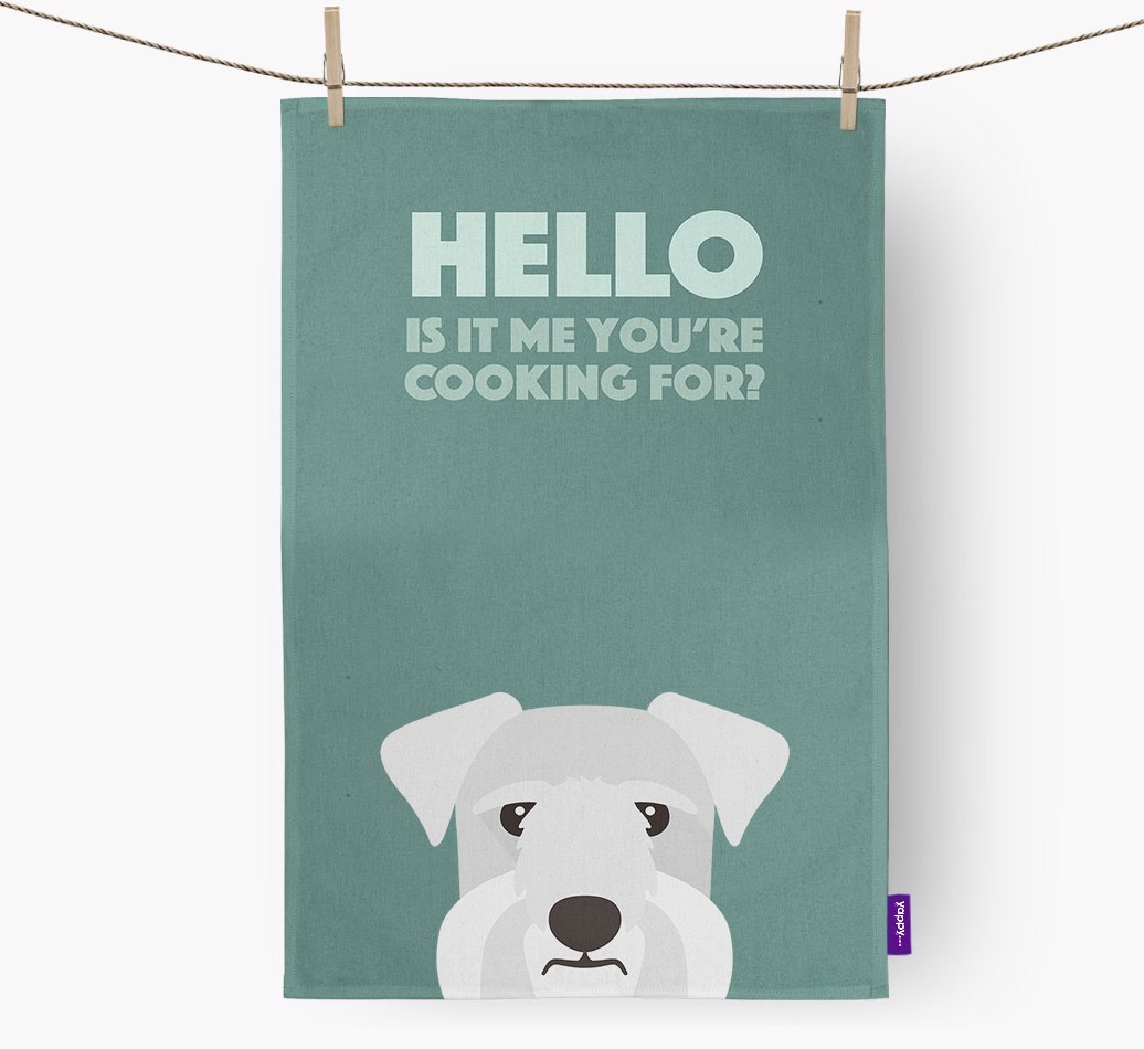 'Cooking For' - Personalised {breedFullName} Tea Towel
