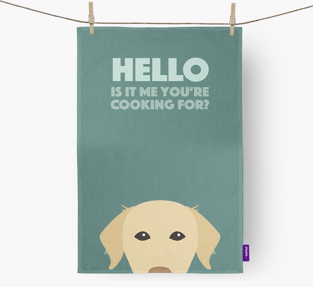 'Cooking For' - Personalised {breedFullName} Tea Towel