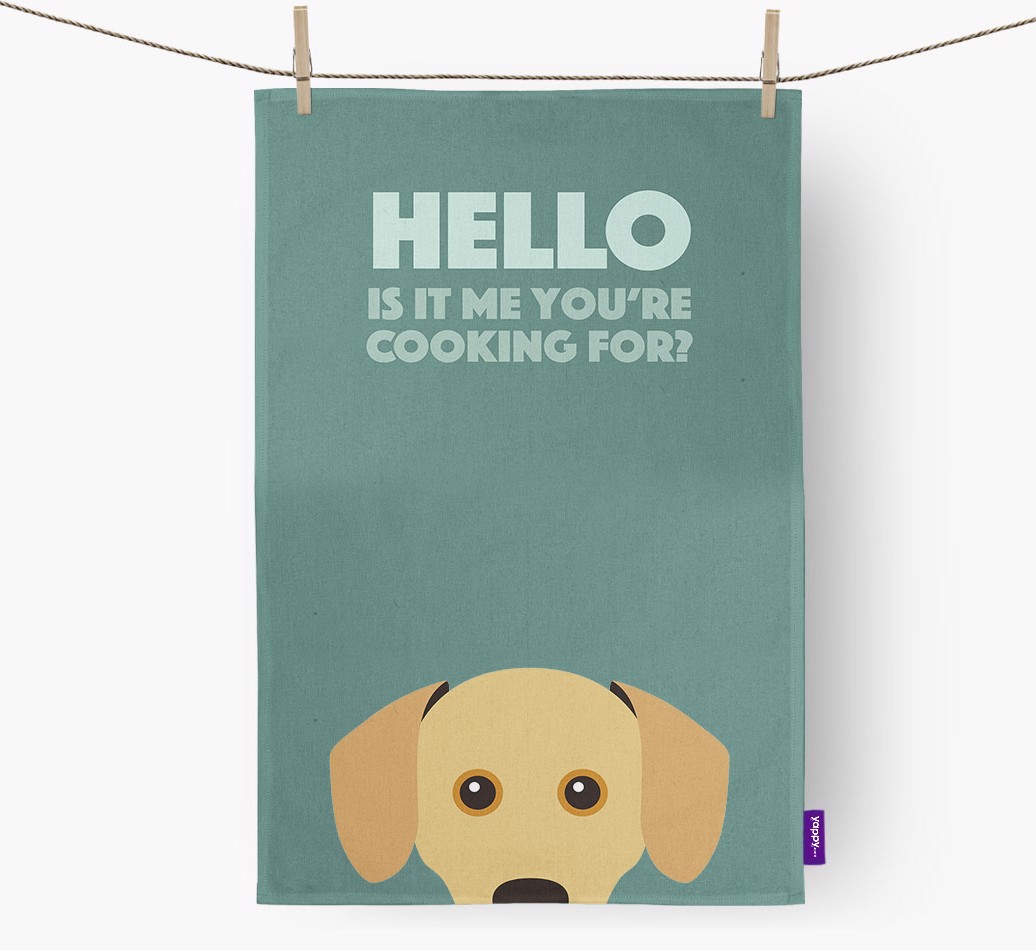 'Cooking For' - Personalized {breedFullName} Dish Towel