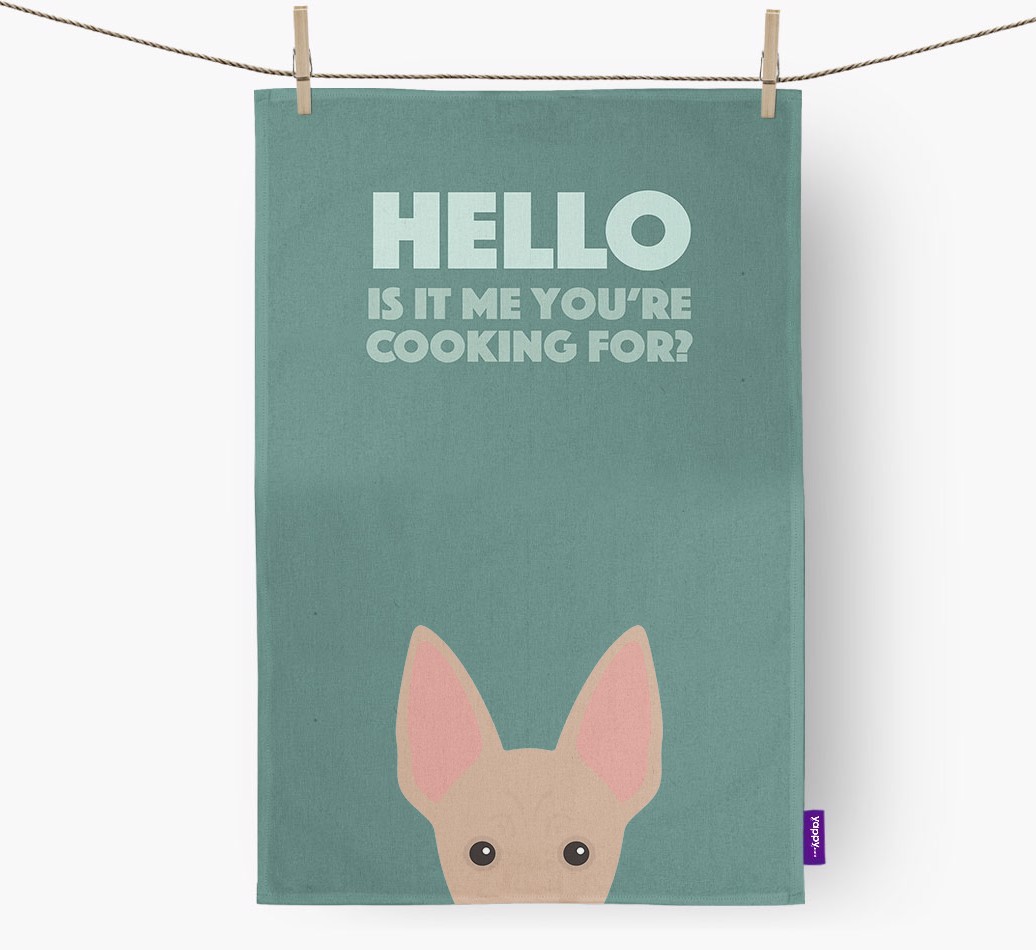 'Cooking For' - Personalised {breedFullName} Tea Towel