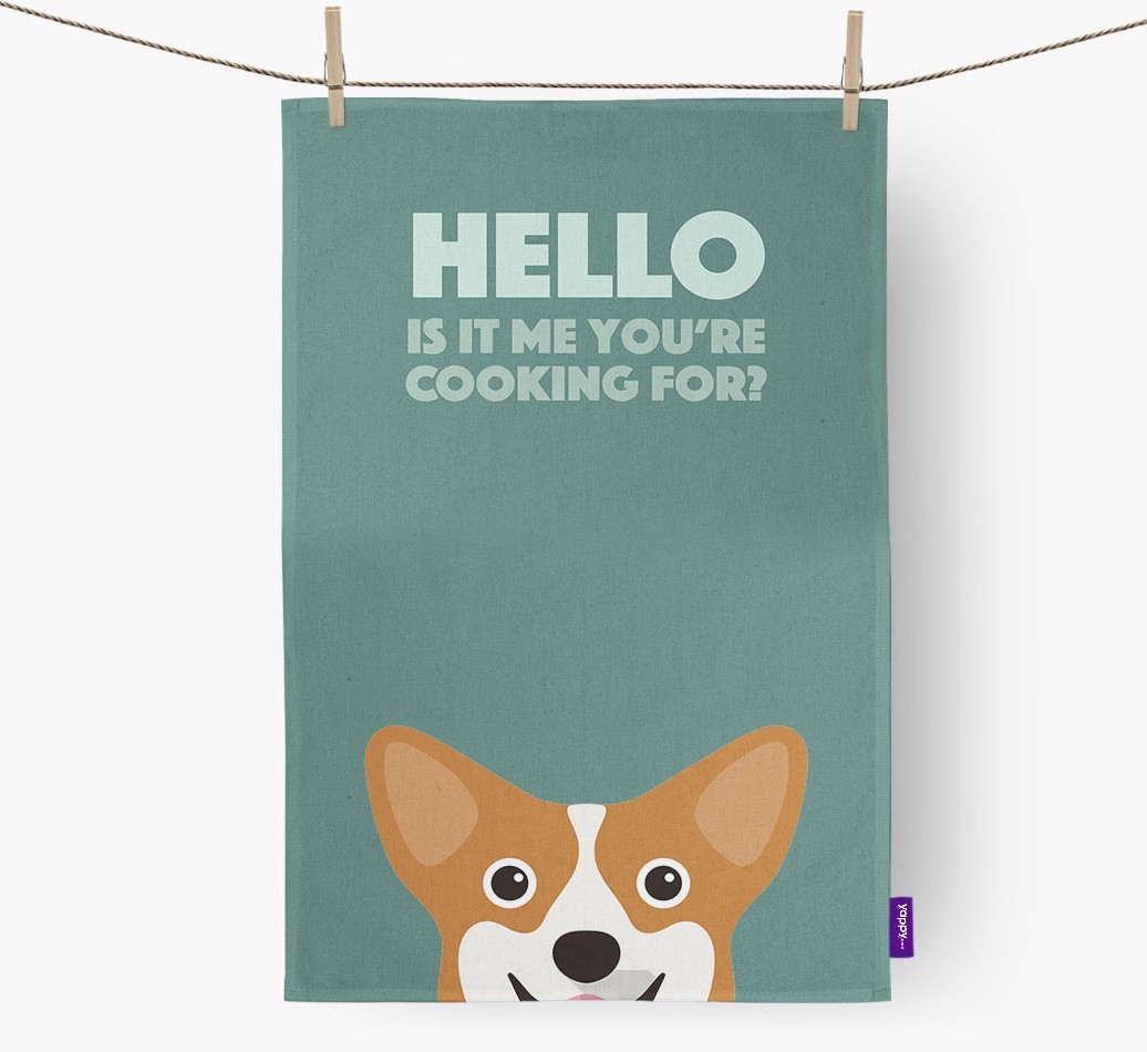 'Cooking For' - Personalized {breedFullName} Dish Towel