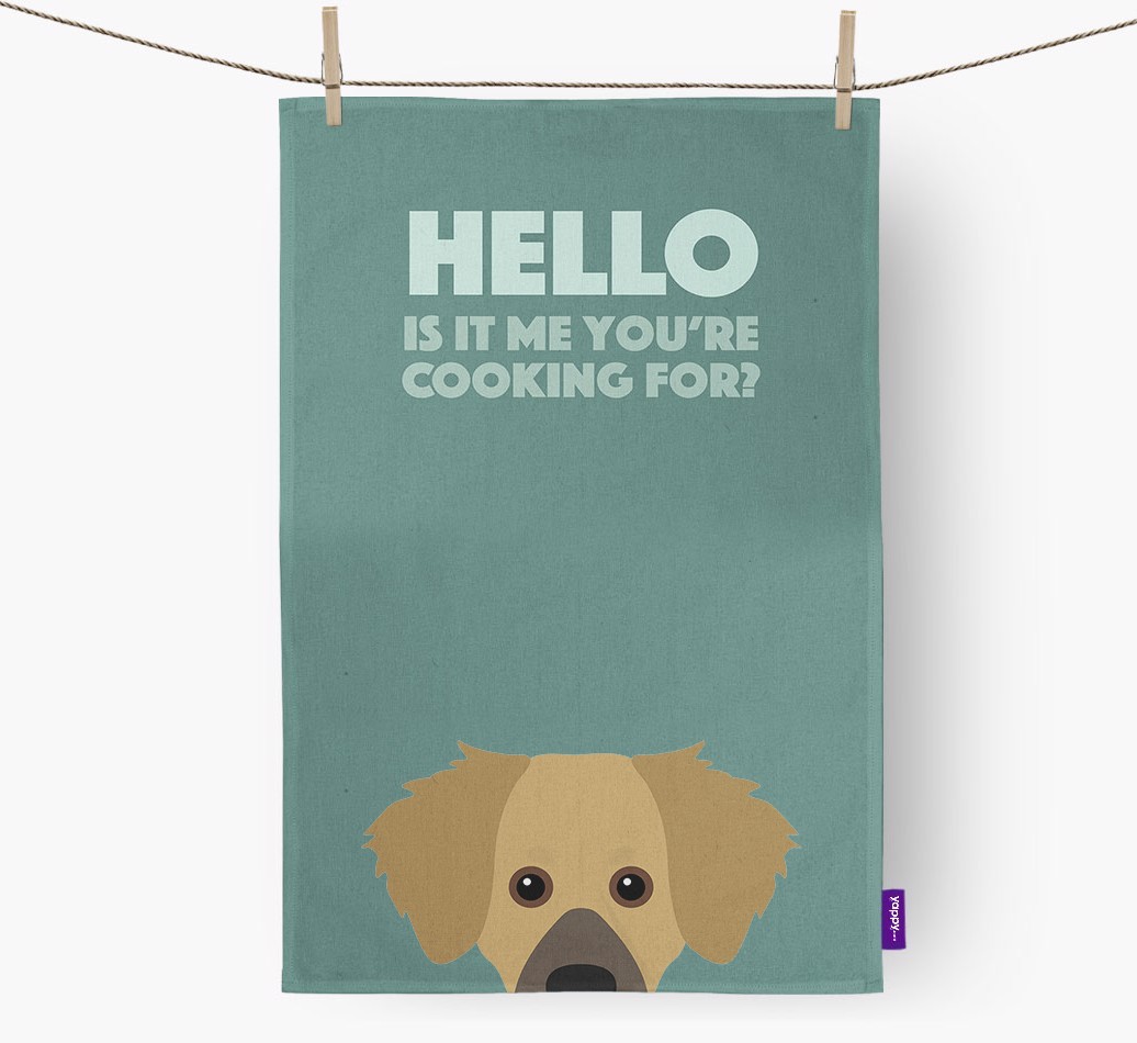 'Cooking For' - Personalised {breedFullName} Tea Towel