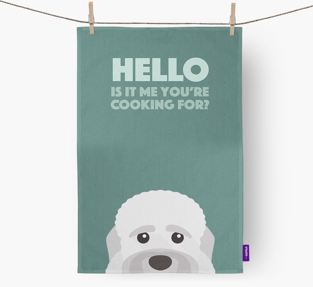 'Cooking For' - Personalised {breedFullName} Tea Towel