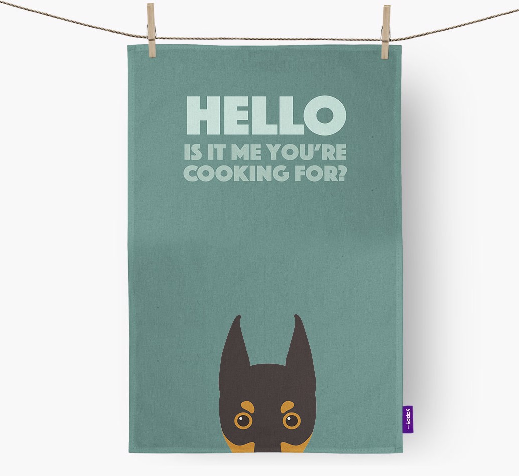 'Cooking For' - Personalised {breedFullName} Tea Towel