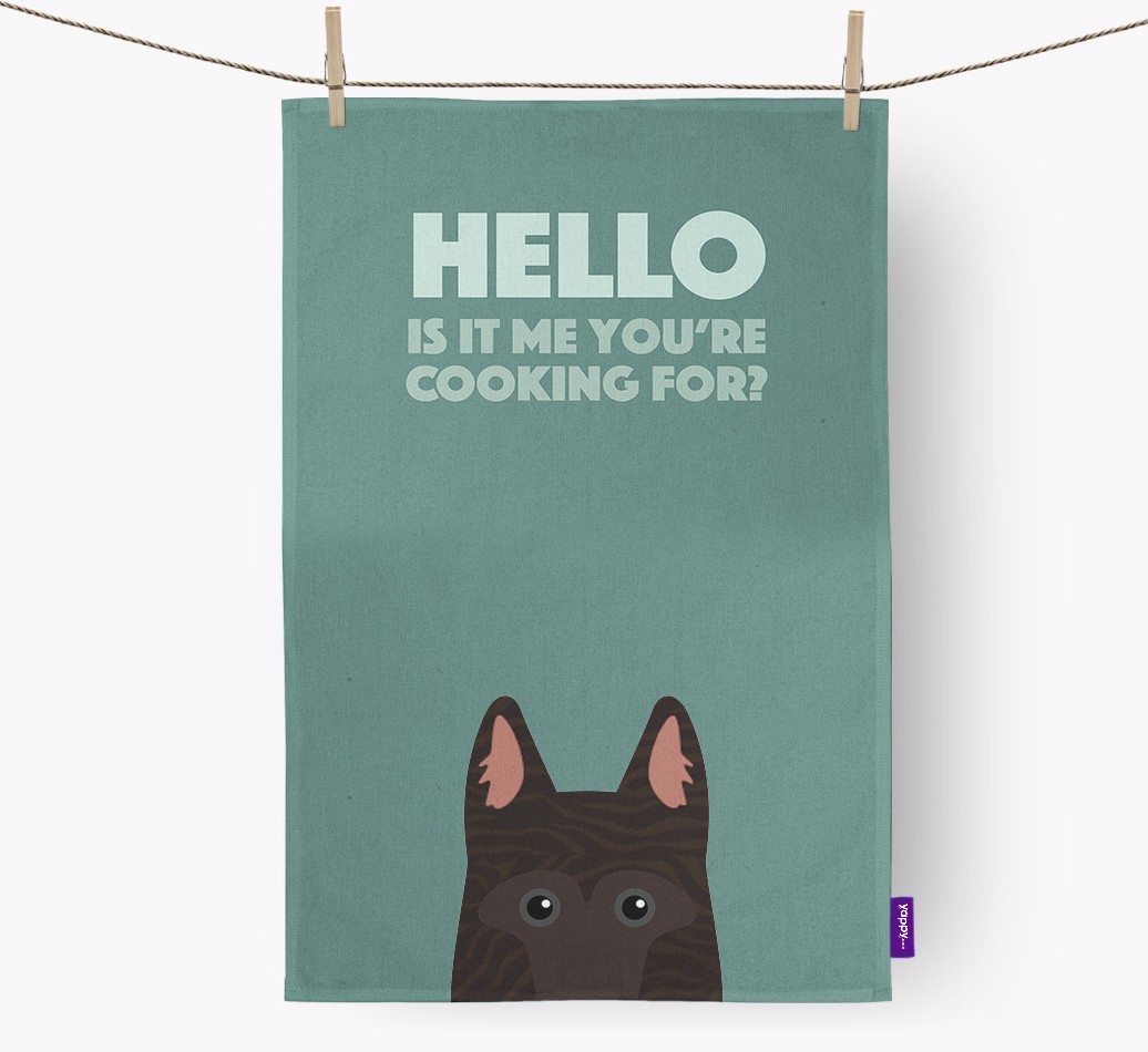 'Cooking For' - Personalised {breedFullName} Tea Towel