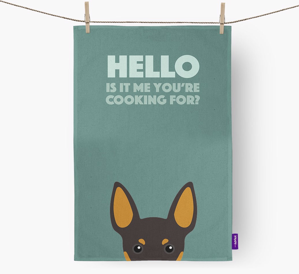 'Cooking For' - Personalised {breedFullName} Tea Towel