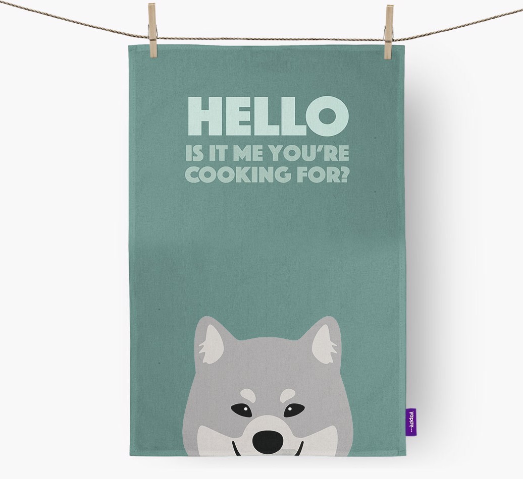 'Cooking For' - Personalised {breedFullName} Tea Towel