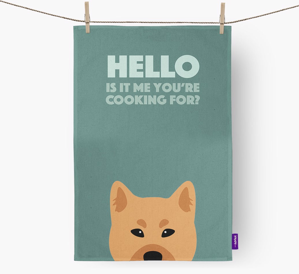 'Cooking For' - Personalized {breedFullName} Dish Towel