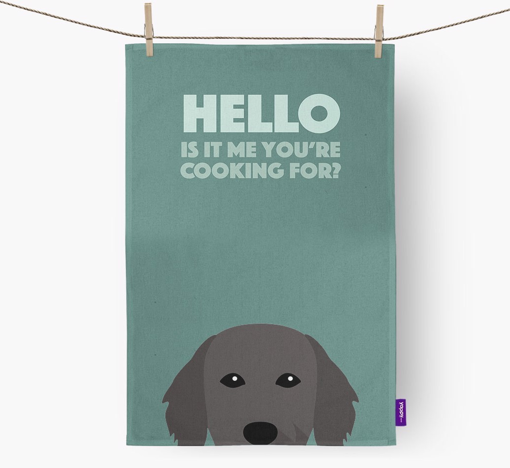 'Cooking For' - Personalised {breedFullName} Tea Towel