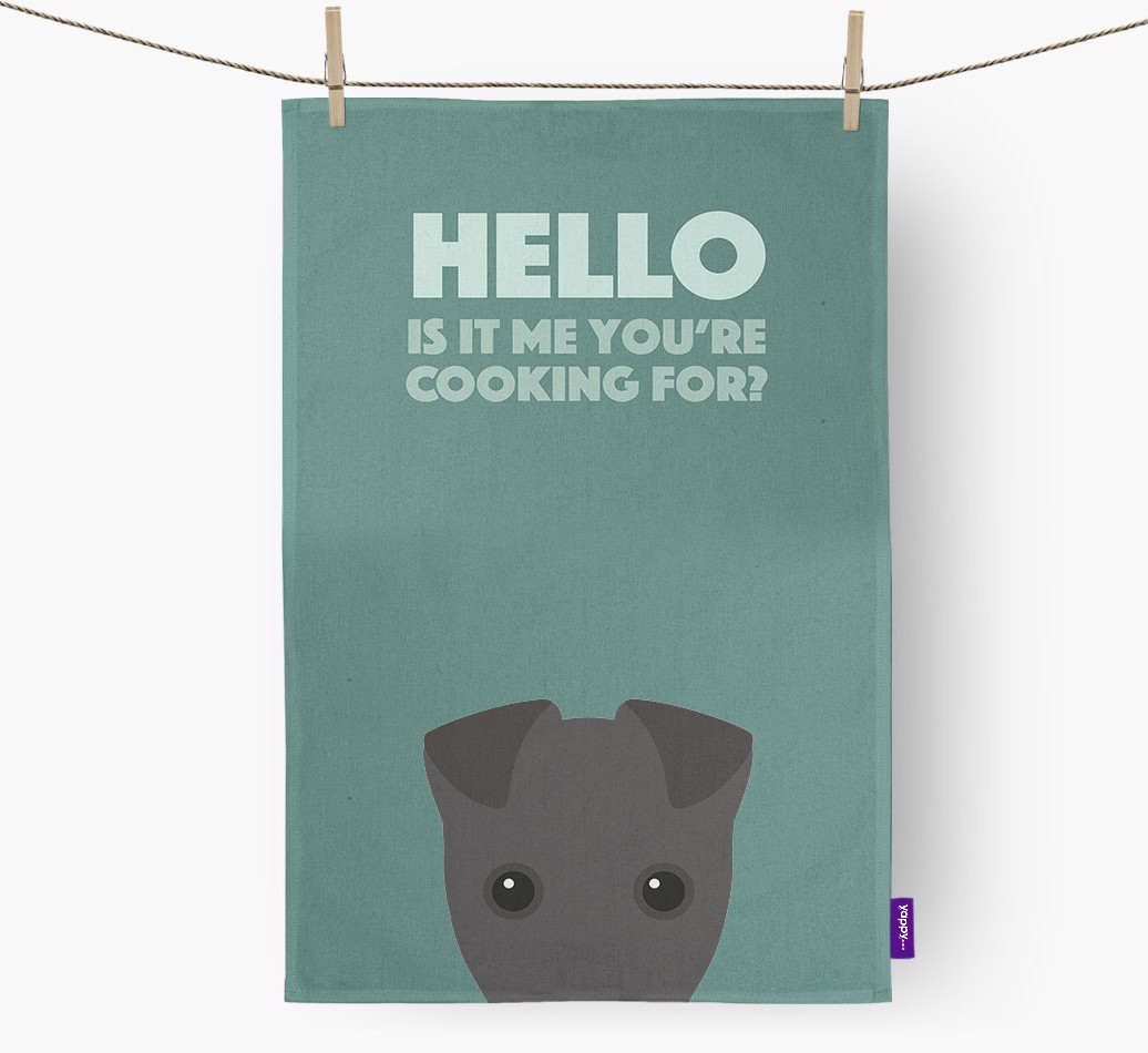 'Cooking For' - Personalised {breedFullName} Tea Towel
