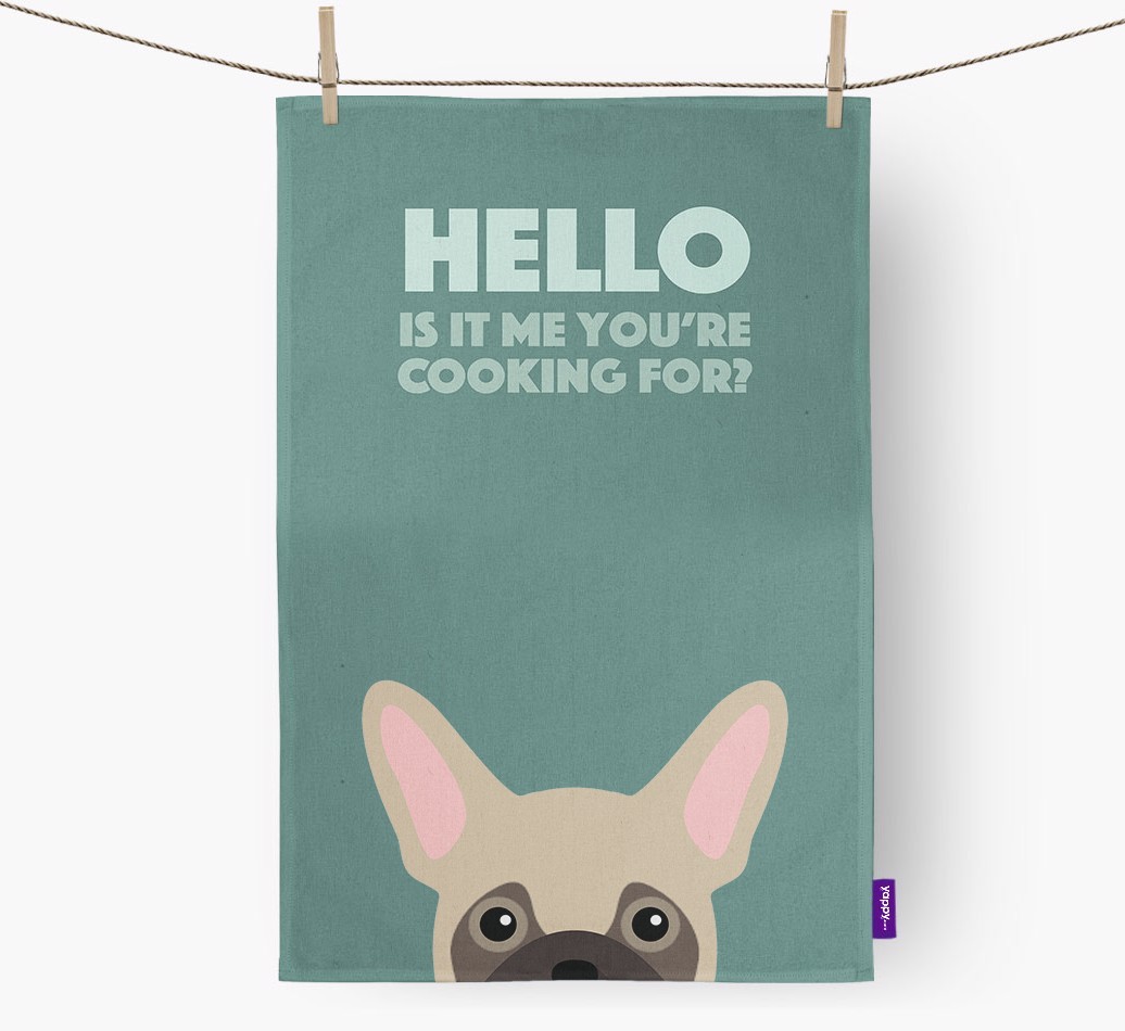 'Cooking For' - Personalised {breedFullName} Tea Towel