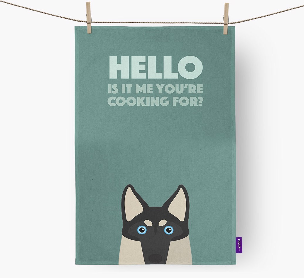 'Cooking For' - Personalized {breedFullName} Dish Towel