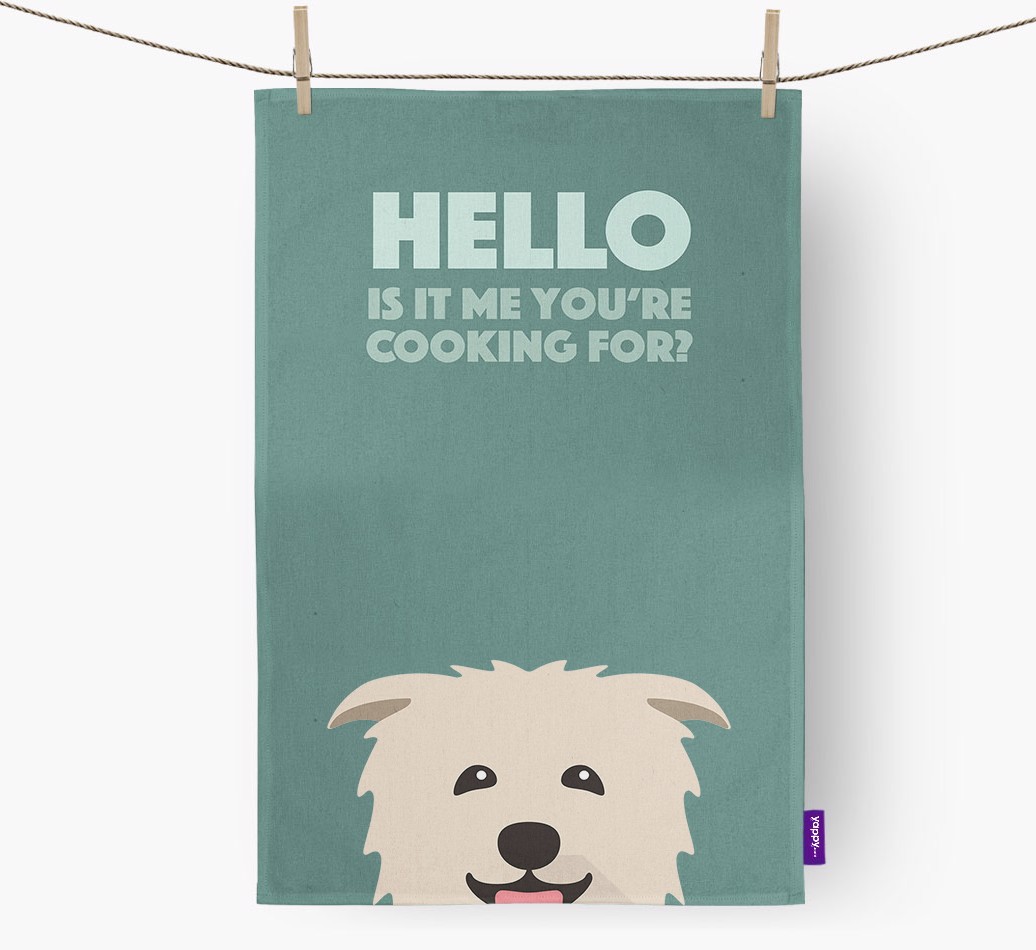 'Cooking For' - Personalised {breedFullName} Tea Towel