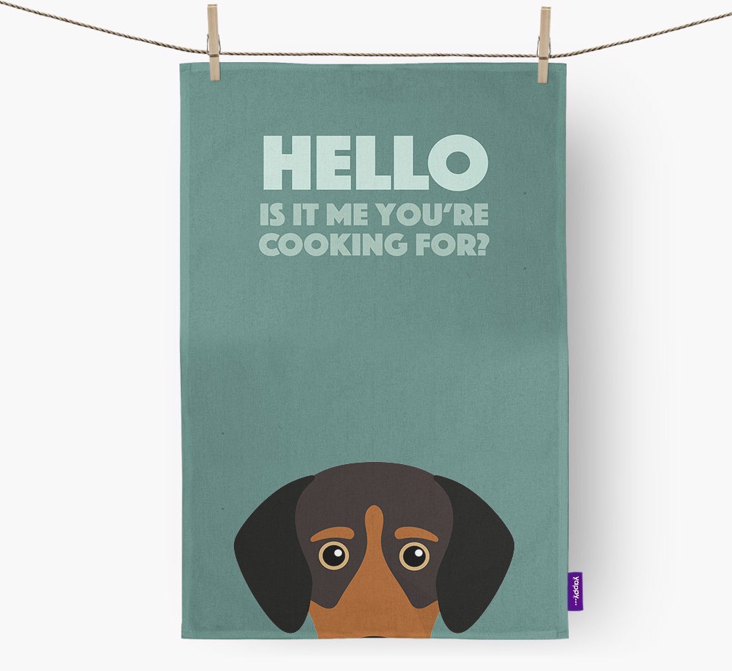 'Cooking For' - Personalized {breedFullName} Dish Towel