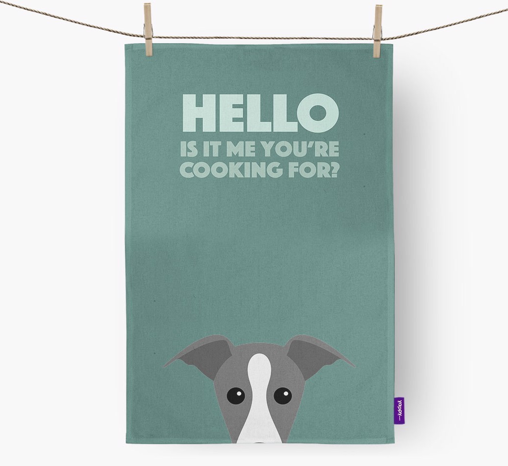 'Cooking For' - Personalised {breedFullName} Tea Towel
