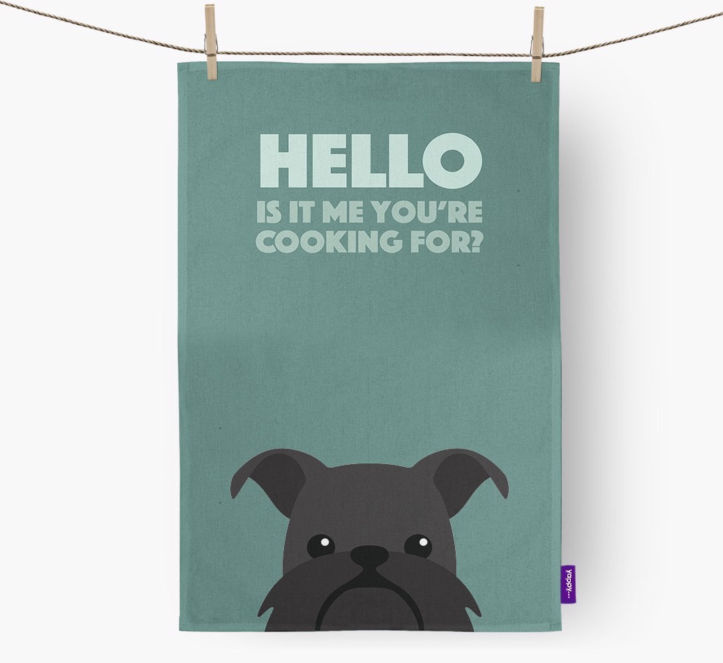 'Cooking For' - Personalised {breedFullName} Tea Towel
