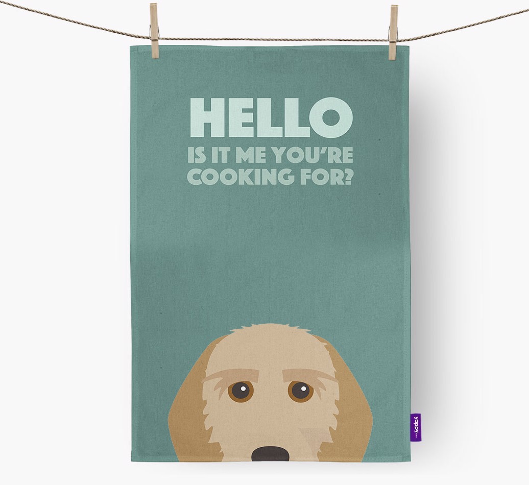 'Cooking For' - Personalised {breedFullName} Tea Towel
