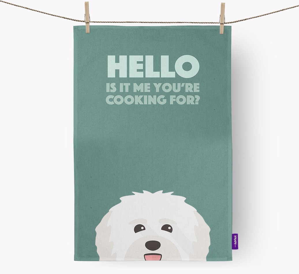 'Cooking For' - Personalised {breedFullName} Tea Towel