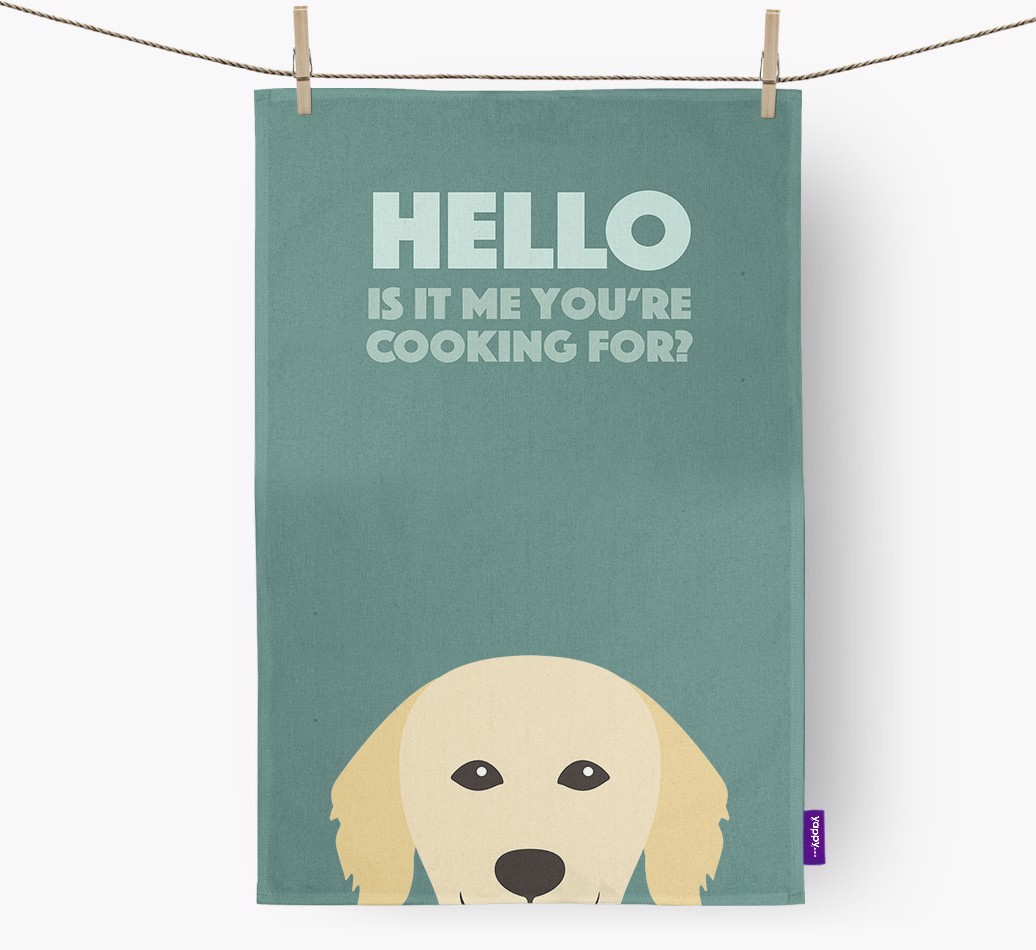 'Cooking For' - Personalised {breedFullName} Tea Towel