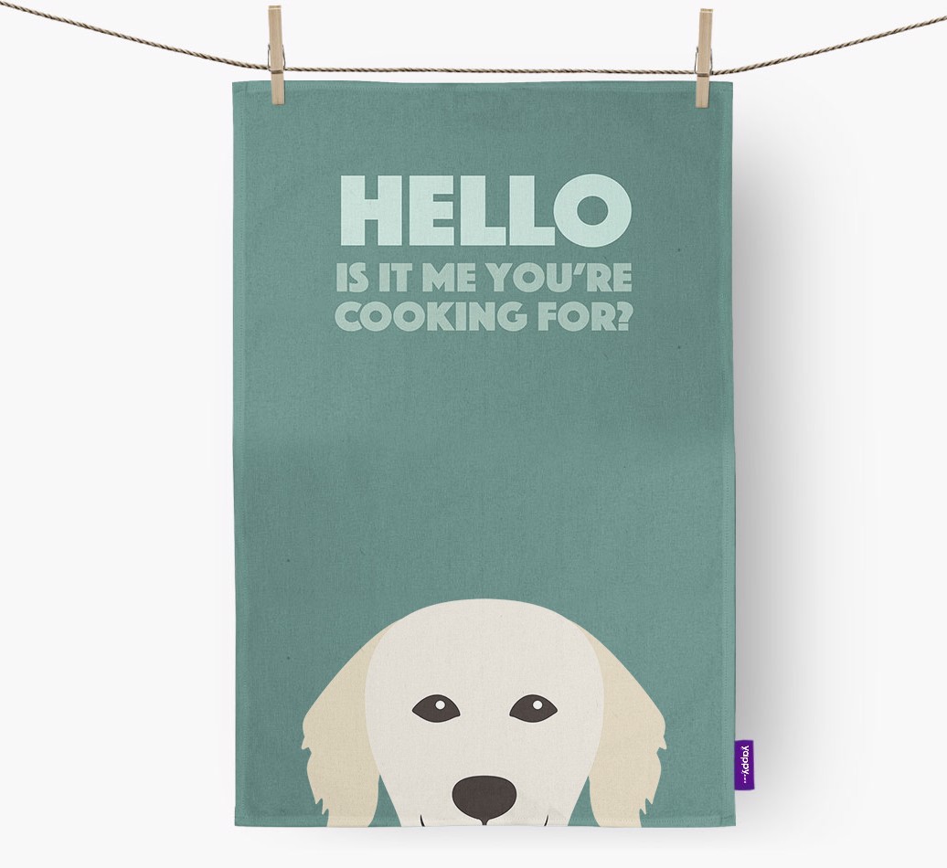 'Cooking For' - Personalised {breedFullName} Tea Towel