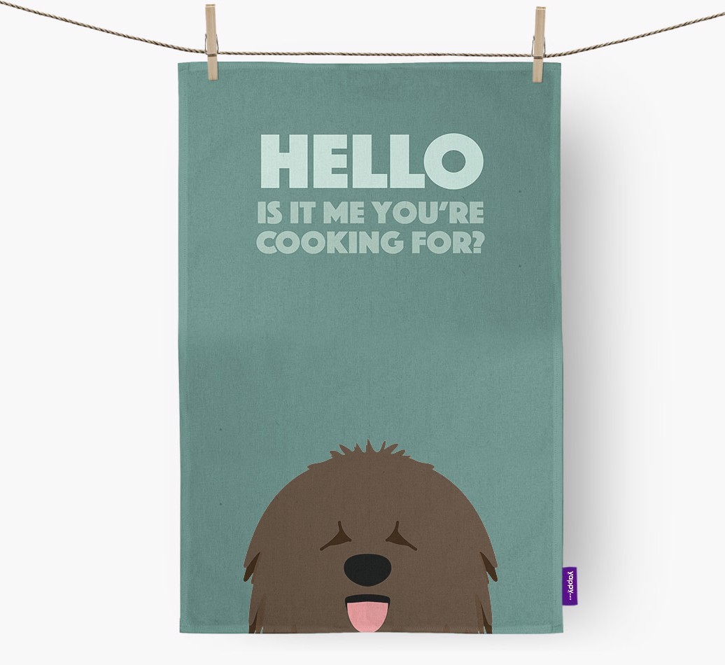 'Cooking For' - Personalised {breedFullName} Tea Towel
