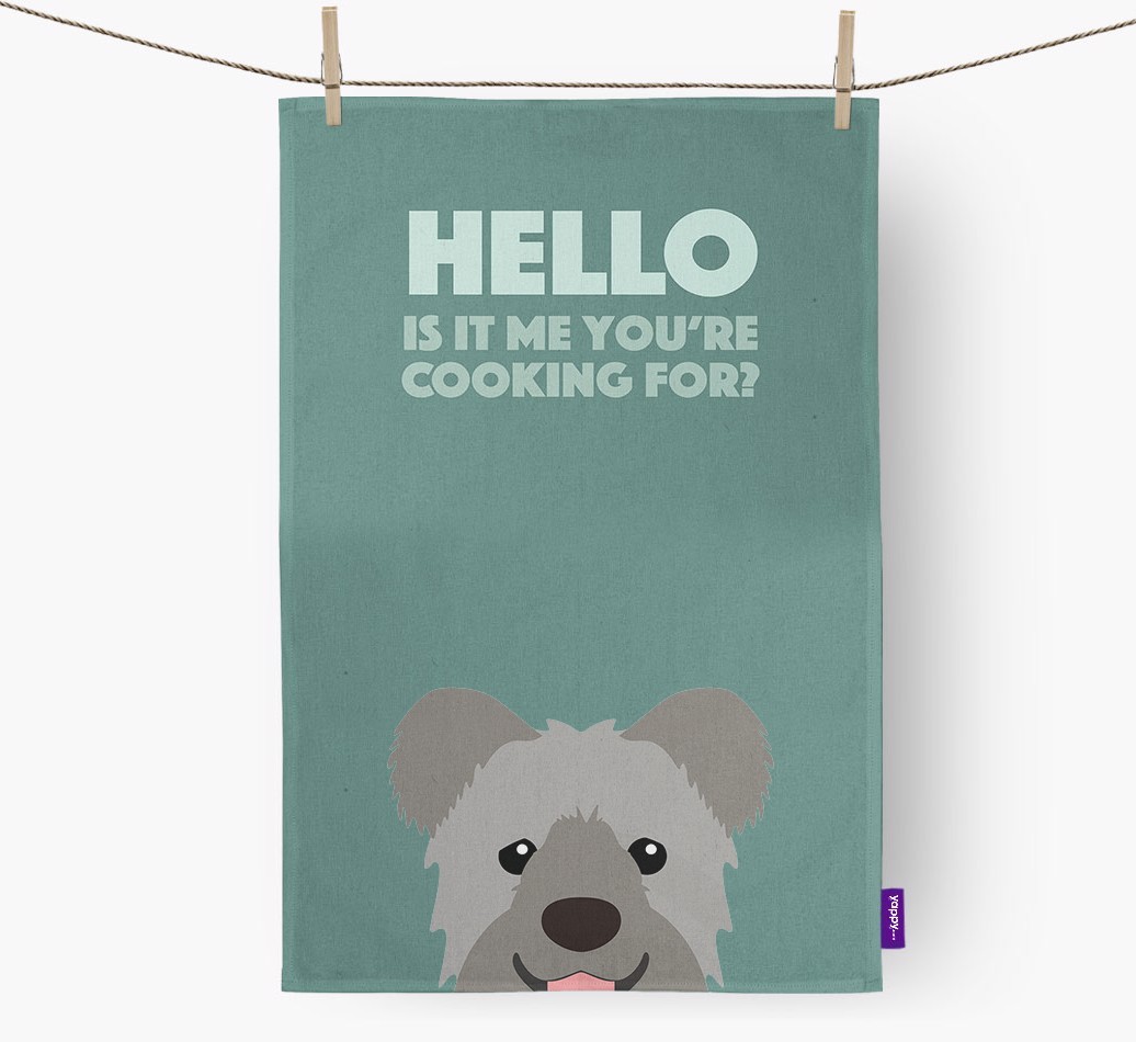 'Cooking For' - Personalised {breedFullName} Tea Towel