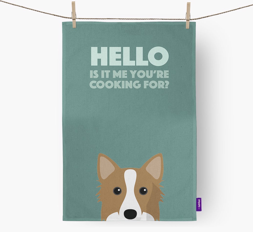 'Cooking For' - Personalised {breedFullName} Tea Towel