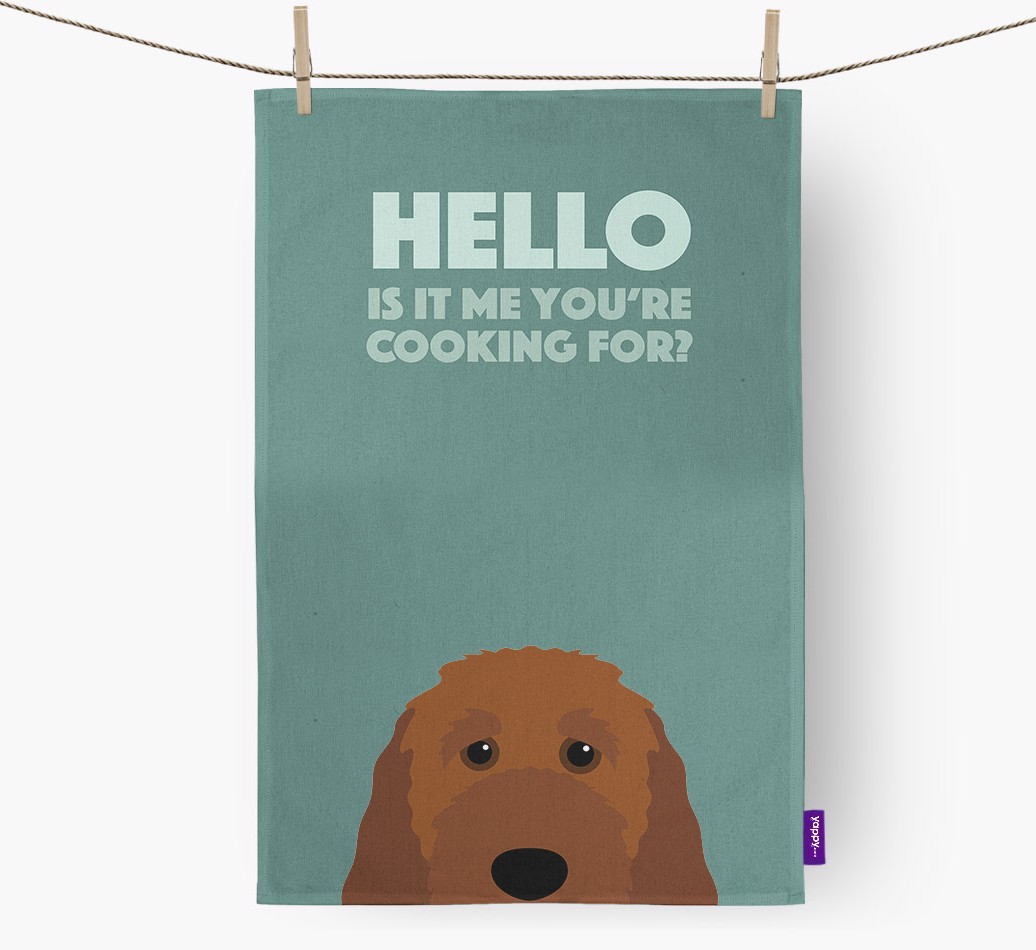 'Cooking For' - Personalised {breedFullName} Tea Towel
