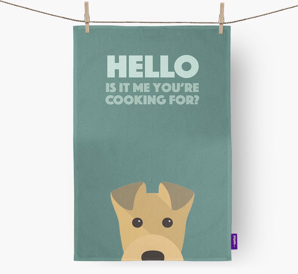 'Cooking For' - Personalised {breedFullName} Tea Towel