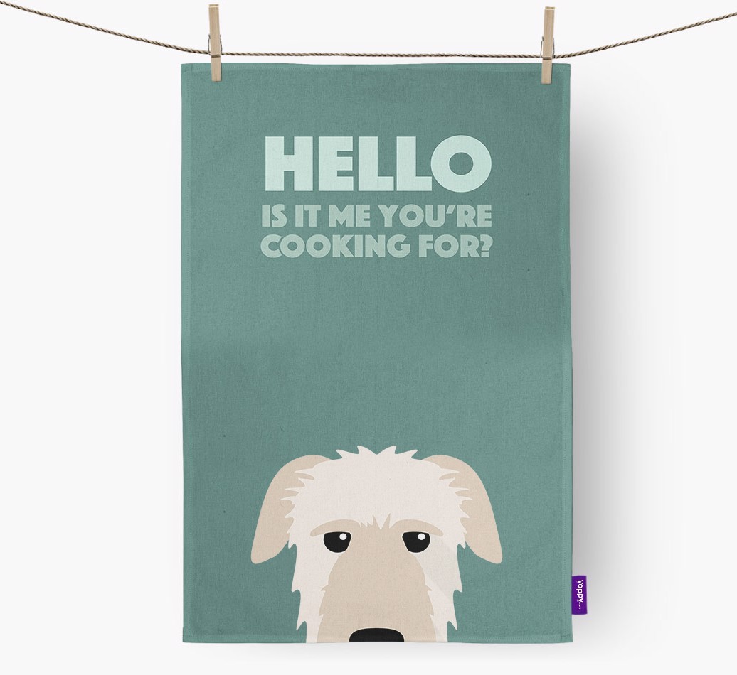 'Cooking For' - Personalised {breedFullName} Tea Towel