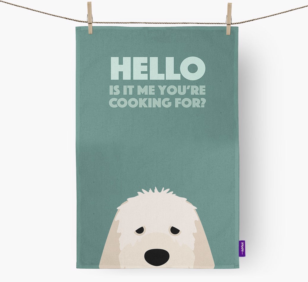 'Cooking For' - Personalised {breedFullName} Tea Towel