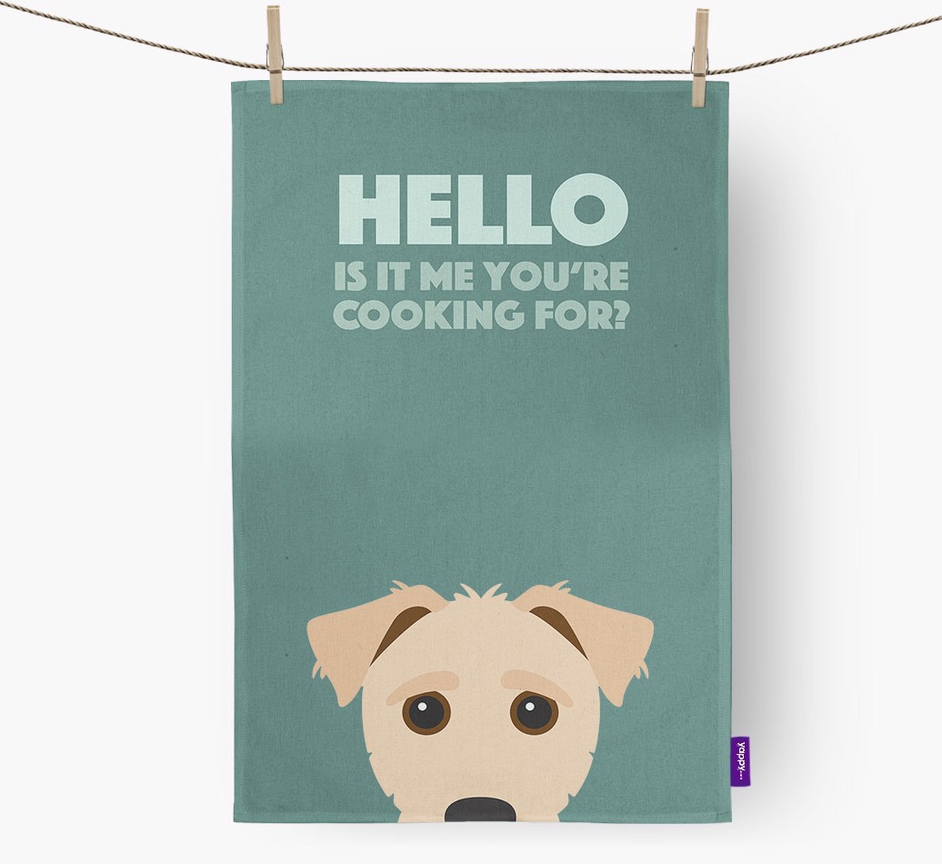 'Cooking For' - Personalised {breedFullName} Tea Towel