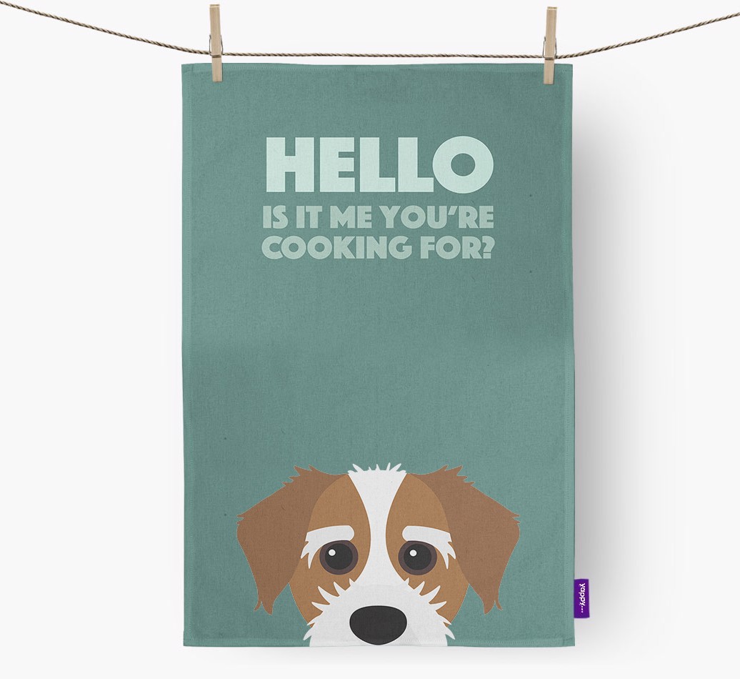 'Cooking For' - Personalised {breedFullName} Tea Towel